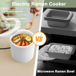 Elektriniai puodai, mini viryklė ramen 1 l, 500 W elektrinė viryklė makaronams, ne&scaron;iojamas puodas su apsauga nuo perkaitimo, apsauga nuo i&scaron;džiūvimo