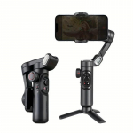 3 a&scaron;ių rankinis karkaso stabilizatorius, sulankstomas i&scaron;manusis telefonas, mobilusis telefonas, vaizdo įra&scaron;ų įra&scaron;ymo vaizdo įra&scaron;as PTZ stabilizatorius, skirtas iPhone Xiaomi Samsung juoda