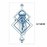 Žolelių laipsni&scaron;kas pokytis Medūza Planeta Plunksna Gyvatė Didelis Ra&scaron;tas Gei&scaron;a Lėtai Spalvų Simuliacija Vandens Perdavimas Tatuiruotės Lipdukas 11*18CM