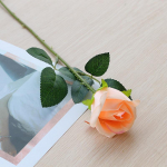 12 vnt. 48 cm dirbtinių rožių, dirbtinių rožių žiedų, dirbtinių gėlių nuotakos puok&scaron;tei, Valentino dienos dovana, namų, gimtadienio, vestuvių stalo dekoracija, &scaron;ilkinės rožės balta