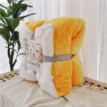Dviejų sluoksnių koralų vilnos žiemos antklodė su ėriuko vilna - 50 x60 flanelinė kompozicinė antklodė. 1.5*2m (2.6 lbs)