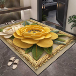 3D Gėlių Kilimas Prie&scaron;kambario Kilimas Vonios Kambario Sugeriantis Kojų Kilimėlis Neslystantis Kojų Kilimėlis 60*90cm
