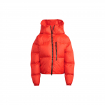 Adidas X Stella McCartney Truenature trumpa dygsniuota žiemos striukė su gobtuvu ir logotipu, moteri&scaron;ka striukė, raudona IL9614 S