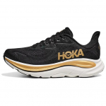 Hoka One One Clifton 10 Patogūs Universalūs Patvarūs Žemi Laisvalaikio Bėgimo Bateliai Moteri&scaron;kas Sportbačio Juoda Auksinė 1162031-BKGD 38.5