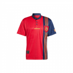 Adidas Ispanija 1996 Namų mar&scaron;kinėliai Kultūriniai Laisvalaikio Sportiniai Trumpomis Rankovėmis Vyri&scaron;ki Vir&scaron;utiniai Drabužiai Tamsiai Raudoni IT7754 L red