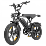 Elekwheels E6 Elektrinis dviratis 250W Variklis 20 Storos Padangos Pilnai Amortizuojamas Suaugusiųjų Elektrinis Dviratis 48V 15Ah LCD Ekranas 7 Pavaros Maksimali Apkrova 150Kg juoda