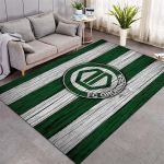 FC Groningen Senovinis Medinis Dryžuotas Kilimas Žalias Baltas Dryžis Futbolo Klubo Logotipas Neslystanti Grindų Kilimėlis Futbolo Gerbėjo Svetainė Namų Dekoras 80x120cm( 31x47in)