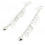 Les Tr&eacute;sors De Lily [E5209] - Boucles Argent 'Love Freedom' sidabras