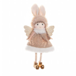 Kalėdinės lėlės pakabukas Kalėdų eglutė kabantis pliu&scaron;inis namų dekoras Vakarėlio papuo&scaron;alai Dovana balta