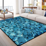 3D kilimas svetainei Spalvingas akmenimis spausdintas kempinės kilimėlis miegamojo virtuvės kilimėliui, neslystantis vonios kambarys 80x120cm