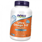 Ultra Omega-3 su Vitaminu D3, Ultra Omega 3-D, Now Foods 90 mink&scaron;tų kapsulių (67128012) 90softgels