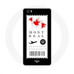 Coque pour Huawei P8 Lite Billet d'avion Montr&eacute;al Canada