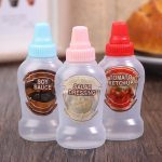 4 vnt. Mini padažo buteliukai 40 ml Kečupas Medus Pomidorų Salotų Indeliai Daugkartinio naudojimo Ne&scaron;iojami Padažo Buteliukai Stiklainiai Prieskonių Dozatoriai Onesize