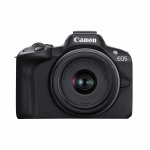 Canon EOS R50 veidrodinė kamera + RF-S 18-45mm F4.5-6.3 IS STM priartinimo objektyvas juoda