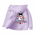 2025 MINISO Mink&scaron;ti ir mieli Kuromi Animaciniai Anime atributai Berniukams ir Mergaitėms Užtrauktuku užsegami džemperiai Rudens ir Žiemos Mada vaiki&scaron;kas džemperis su užtrauktuku 130 dangaus mėlyna spalva