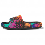 Adidas Adilette 22 &Scaron;lepetės Juodos Dažų Ta&scaron;keliais Unisex Sportbačiai Core-Black Semi-Solar-Yellow IF1438 46