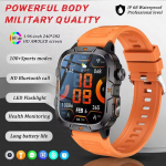 2025 Nauji karinio lygio i&scaron;manieji laikrodžiai vyrams 1,96 AMOLED 5ATM Vandeniui atsparūs sportiniai fitneso apyrankės BT skambučių i&scaron;manieji laikrodžiai moterims, skirti iOS silicon oranžinė