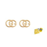 Gucci Dvigubas G Blizgūs 18K Aukso Auskarai Moteri&scaron;ki auskarai 094074-09850-8000 Dust Bag+Box (Random Color),Gold