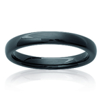 Bague Cr&eacute;ateur 'Mineralia' c&eacute;ramique noir - 3 mm 50 juoda