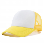Unisex kepuraitė atsitiktinė paprasto tinklinio beisbolo kepurė Reguliuojamos &bdquo;Snapback&ldquo; kepurės moterims, vyrams &bdquo;Hip Hop Trucker&ldquo; kepuraitė 54cm-60cm balta/geltona