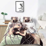 3D animacija Bishōjo patalynės komplektas, su&scaron;ukuotas vyri&scaron;kas kambario antklodės užvalkalas, 2/3 dalių, anime, graži moteris DE135 * 200 viso dydžio mink&scaron;tas namų dekoras Baby 100x135cm