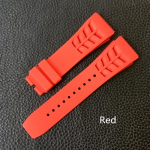 Raudona Juoda Žalia Pilka Oranžinė Geltona Balta Mink&scaron;ta silikoninė guminė laikrodžio apyrankė Richard Watch Mille RM011 RM050 Įgulos dirželio apyrankė With silver clasp
