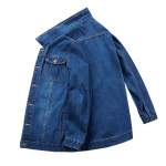 Jantour Didelio Dydžio 6XL Džinsinis Striukė Nauja Rudens Žiemos Klasikinė Laisvalaikio Džinsinės Striukės Madinga Hip Hop Vyri&scaron;ka Gatvės Apranga XXXXXL blue