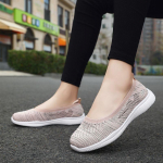 Nauji vasariniai moteri&scaron;ki batai žemakulniais mink&scaron;tu padu laisvalaikio kvėpuojantys vaik&scaron;čiojimo batai, lengvi batai i&scaron; burnos audinio 35