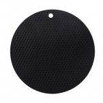 Oro kepimo puodo padėklas silikoninis korio formos termoizoliacinis padėklas arbatos pagalvėlės stalo padėklas 18cm juoda