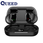 Naujos pakabinamos ausies tipo &bdquo;Bluetooth&ldquo; ausinės neįeina į ausį, belaidžio kaulo laidumo atviros sportinės ausinės juoda