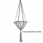 Hand Woven Cat Hanging Basket Pet Hammock Cat Swing Summer Pet Cooling Net Pocket Hanging Cat Nest balta