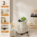 Sandėliavimo spintelė Namų užkandžių lentyna vežimėlis kilnojamas daugia stalčių saugykla žaislai svetainės sandėliavimo spintelė 2 layers balta