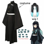 Tokitou Muichirou Cosplay kostiumas Anime Demon Slayer Cosplay Kimetsu No Yaiba Kisatsutai Uniformas Perukas Helovino drabužiai XL