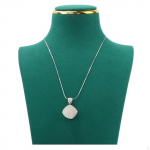 Green necklace holder small jewelry stand, Velvet display stand for selling,
