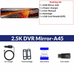 E-ACE 2K Car Dash Camera veidrodinis WiFi 11,28 colio jutiklinis vairavimo įra&scaron;ymo įrenginys naktinio matymo prietaisų kameros DVR palaiko GPS 1080P su galinio vaizdo kamera With 128G TF Card