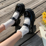Auk&scaron;takulniai moterims Platforminiai Stiletto Kulnai Moteri&scaron;ki Batai ir Sandalai Odiniai Vestuviniai Batai Nuotakai Studentei Lolita Mary Jane Batai 35 smėlis