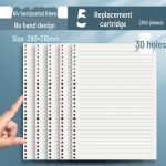 Studentų gyvenimas B5 palaidų lapų papildymas: A4, A5 tinklelinis popierius anglų kalbos užra&scaron;ams