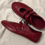Moteri&scaron;ki mokasinai Batai Mada Retro Sandalai Plok&scaron;čiapadžiai Eleganti&scaron;ki Moteri&scaron;ki Vasariniai Batai Tendencija Dizaineris Seklūs Jaukūs Lolita 35 raudona