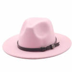 Nauja moteri&scaron;ka vyri&scaron;ka vilna Fedora kepurė su odiniu kaspinu Džentelmenas Eleganti&scaron;ka ponia Žiema Rudens plataus kra&scaron;to džiazo bažnyčia Panamos Sombrero kepurė 56-58CM