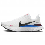 Nike React Infinity Run Flyknit 3 Balti Foto Mėlyni Raudoni Vyri&scaron;ki Sportbačiai University-Red Juodi FJ3994-100 42