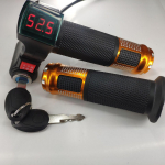 Raudonas Ekrano Užraktas ir Tris Greičius Turinti Elektrinė Rankena su Sukamuoju Droseliu E-Transporto Priemonėms Silver Handle Sleeve