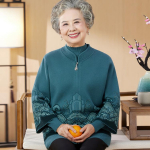 Rudens ir žiemos megztinis Kardiganas Vidutinio amžiaus ir vyresnio amžiaus Laisvi Vir&scaron;utiniai drabužiai Madinga Mama Rudens Megztas Vestuvinė Suknelė Dviejų dalių Rinkinys Moterims 3XL