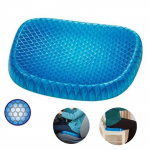 Coussin de si&egrave;ge Egg Sitter - Egg-Sitter - Bleu - Gel &eacute;lastique - Pliable - Conception nid d'abeilles mėlyna