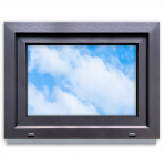 PVC langas Antracitas 80x60 Kairinis, Naujas 800x600 mm Atidaromas-Atverčiamas, Dviejų stiklų paketas