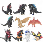 10 vnt./rinkinys Anime Godzilla King Ghidorah Mothra Rodan Burning Gojira PVC Modelis Lėlė Kolekcija Dekoracija Statulėlė Dovanos Vaikams Pomėgis Žaislas 3-6CM
