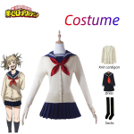 Helovino vaidmenų žaidimas Mano herojų akademija Cosplay kostiumas Anime Himiko Toga Himiko JK uniforma Megztinis Kailis Perukas Kostiumai XL gray