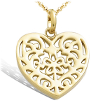Les Tr&eacute;sors De Lily [H0431] - Pendentif Plaqu&eacute; Or 'Love' dor&eacute; - 18x18 mm auksas