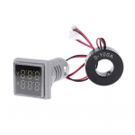 Kvadratinis LED skaitmeninis dvigubo ekrano voltmetras ir ampermetras įtampos matuoklis srovės matuoklis AC 60-500V 0-100A balta