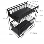 Po virtuvės kriaukle esančią laikymo lentyną galima stumti ir patraukti po spintele teleskopine dviguba lentyna S juoda