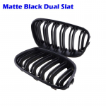 Rhyming Racing Kidney Grille Double Slat Sport Grill For BMW Pre-LCI F20 F21 1 Series 2012-2014,Car accessories Replacement Kidney Grille 2 black